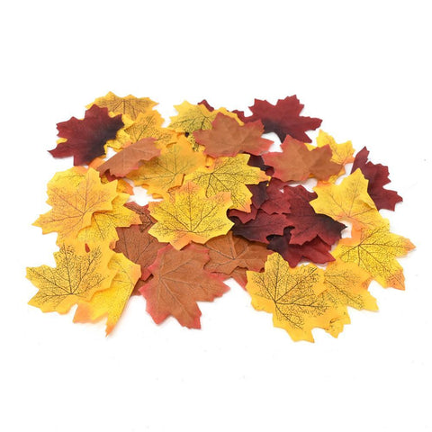 Fall Artificial Harvest Leaves, Assorted Color, 3-Inch, 40-Piece