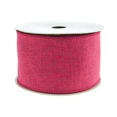 Faux Burlap Wired Edge Ribbon, 2-1/2-inch, 10-yard