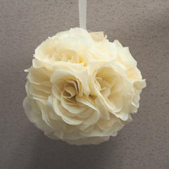 Silk Flower Kissing Balls Wedding Centerpiece, 6-Inch