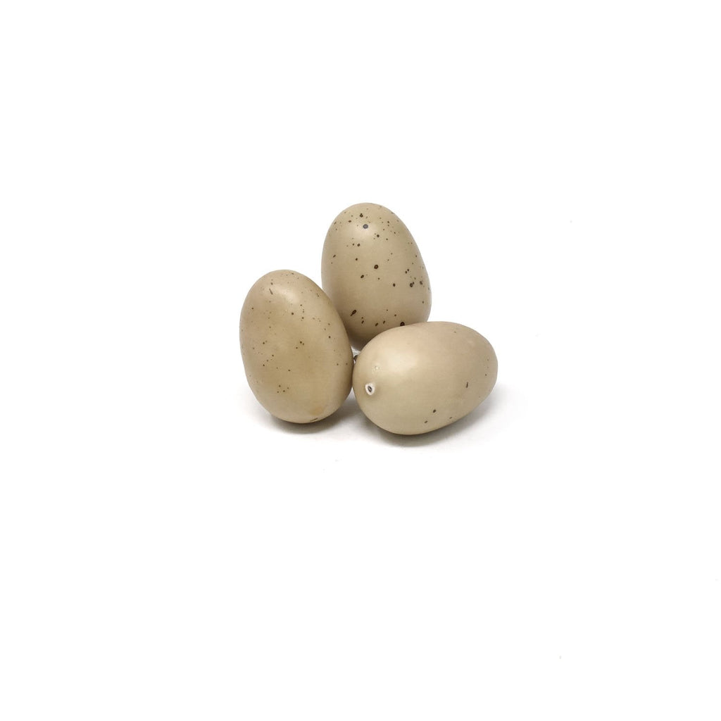 Artificial Decorative Accent Easter Eggs, Neutral, 1-1/4-Inch, 3-Pack