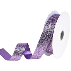 Nylon Metallic Glitter Ribbon, 7/8-inch, 25-yard