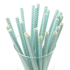 Chevron Paper Straws, 7-3/4-Inch, 25-Piece