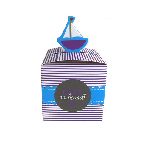Little Sailor Baby Shower Favor Boxes, 2-1/4-Inch, 12-Piece