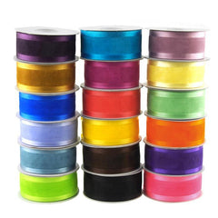 Satin-Edge Sheer Organza Ribbon, 1-1/2-inch, 25-yard