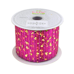 Glitter Stripes Gold Confetti Christmas Ribbon, 2-1/2-inch, 10-yard
