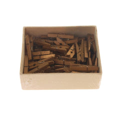 Mini Wooden Clothespins, 50-Count