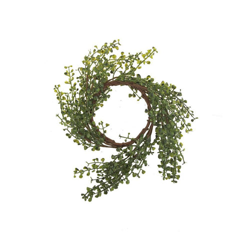 Artificial Peppergrass Candle Ring, 14-1/4-Inch