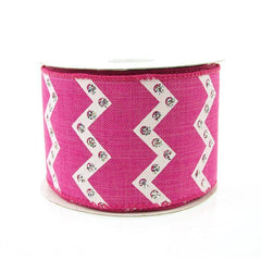 Chevron Glitters Canvas Ribbon, 2-1/2-inch, 10-yard