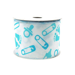 Baby Shower Items Polyester Wired Ribbon, 10-yard