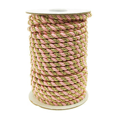 Twisted Cord Rope 2 Ply, 6mm, 25-yard, Gold Trim