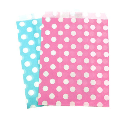 Large Dots Paper Treat Bags, 7-inch, 25-Piece