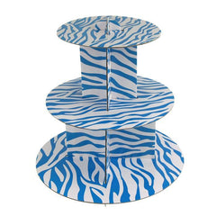 Spiral Zebra Cardboard Cupcakes Holder Stand, 12-Inch