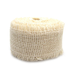 Burlap Ribbon Fringed Edge, 10-yard