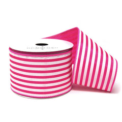 Cabana Stripes Satin Wired Ribbon, 10 Yards