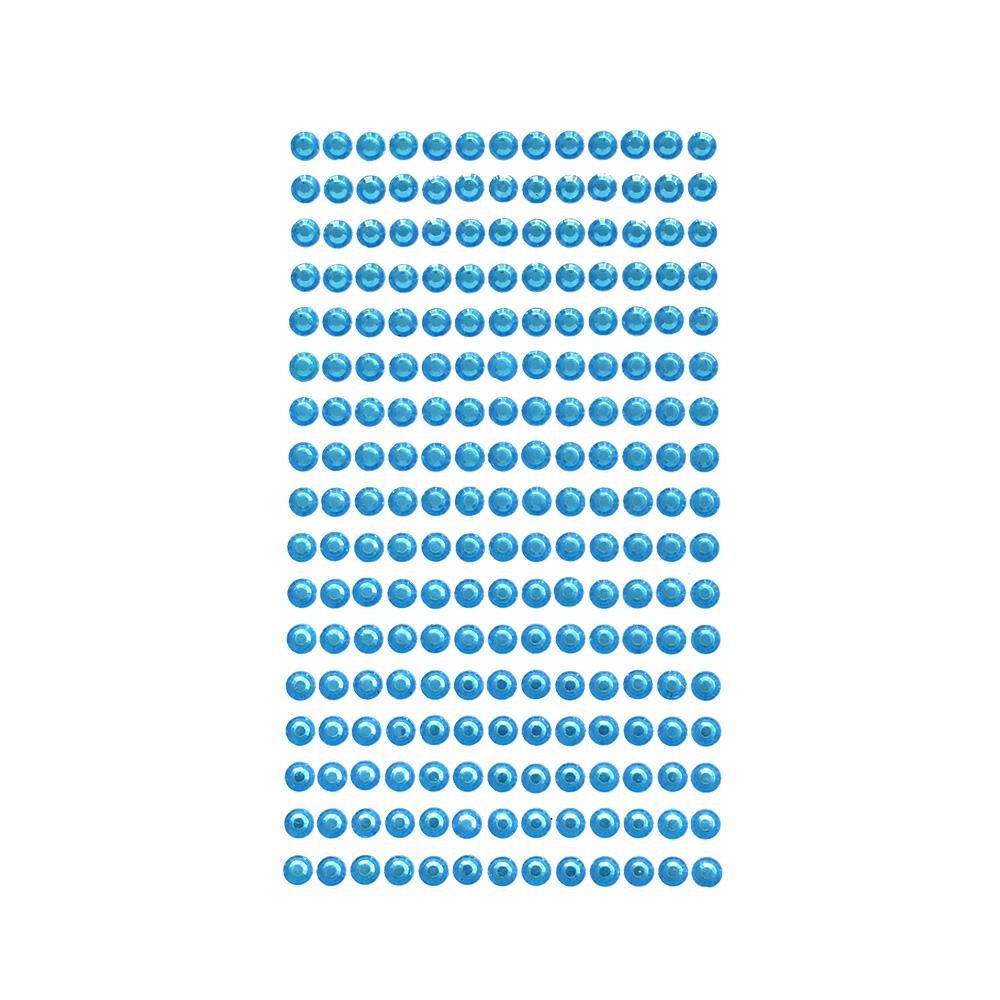 Round Rhinestone Gems Sticker Strips, 1/4-inch, 17-count