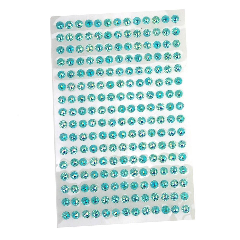 Self-Adhesive Flower Rhinestone Stickers, 3mm, 12-count