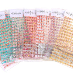 Self-Adhesive Flower Rhinestone Stickers, 3mm, 12-count