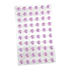 Self Adhesive Round Plastic Pearls, 10mm, 60-count