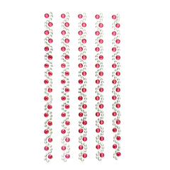 Self Adhesive Rhinestone Stickers, Wave, 5-Count
