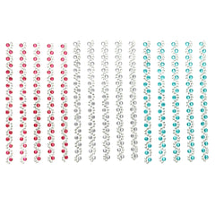 Self Adhesive Rhinestone Stickers, Wave, 5-Count