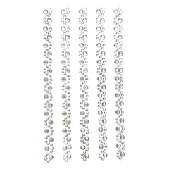 Self Adhesive Rhinestone Stickers, Wave, 5-Count