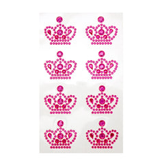 Royal Crown Adhesive Rhinestone Stickers, 8-Count