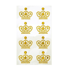 Royal Crown Adhesive Rhinestone Stickers, 8-Count