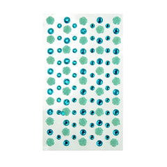 Rose and Flatback Gem Adhesive Rhinestone Stickers, 105-Piece