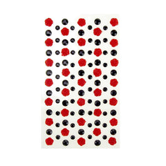 Rose and Flatback Gem Adhesive Rhinestone Stickers, 105-Piece