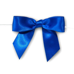 Pre-Tied Satin Bows, 7/8-Inch, 12-Piece