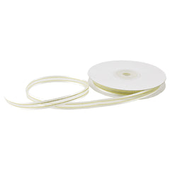 Gold-Lined Satin Edge Organza Ribbon, 25-yard