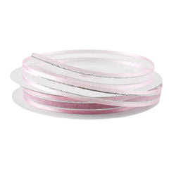 Silver-Lined Satin Edge Organza Ribbon