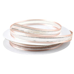 Silver-Lined Satin Edge Organza Ribbon