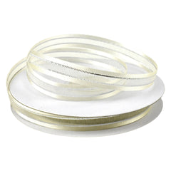 Silver-Lined Satin Edge Organza Ribbon