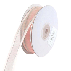 Silver-Lined Satin Edge Organza Ribbon