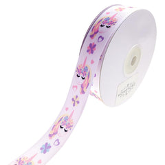 Lovely Unicorn Satin Ribbon, 7/8-Inch, 10-Yard