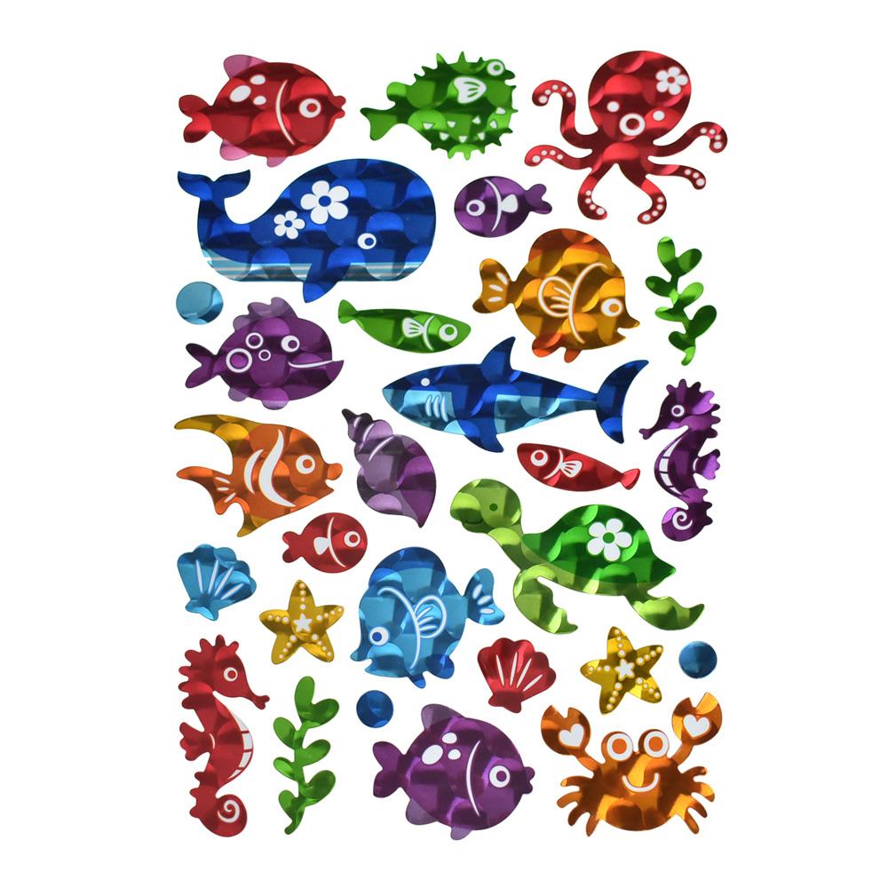 Under The Sea Holographic Foil Stickers, 28-Piece