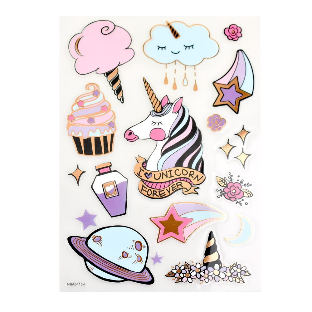 Unicorn Forever Clear Foil Accented Stickers, 15-Piece