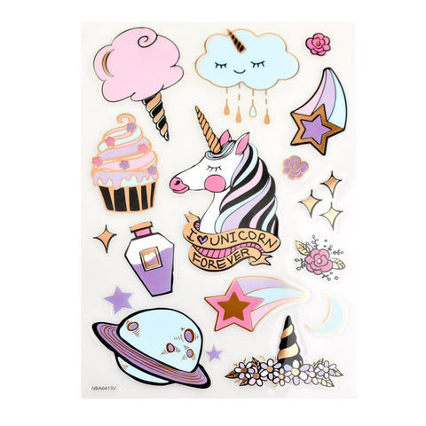Unicorn Forever Clear Foil Accented Stickers, 15-Piece