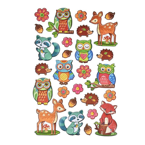 Wilderness Pals 3D Puffy Stickers, 27-Piece