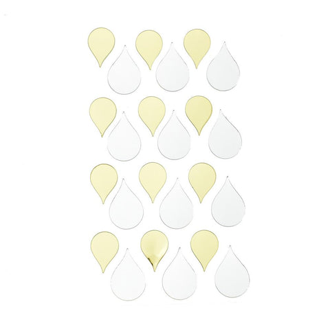 Mini Drops Reflective Stickers, 24-Piece