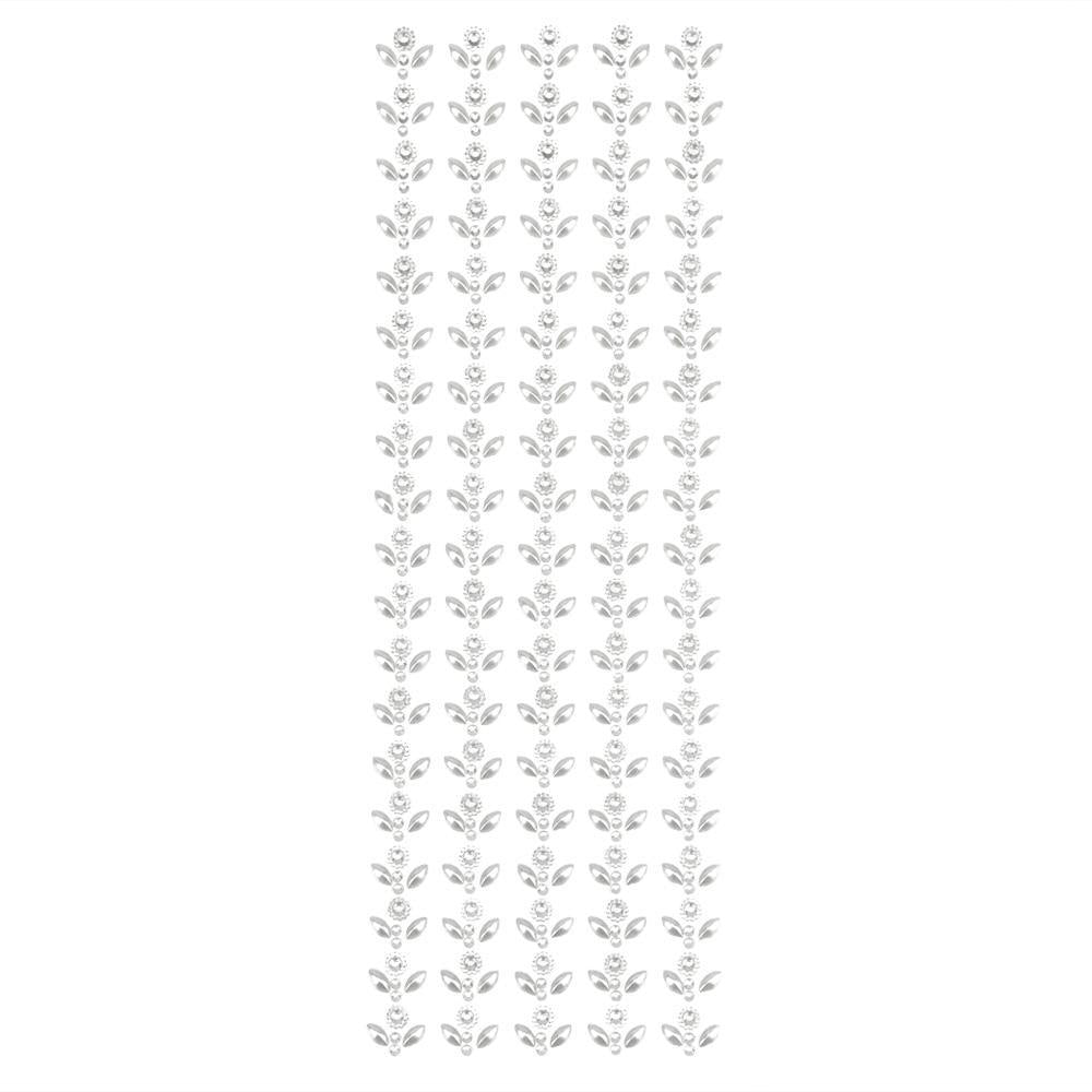 Pearl Floral Jewel Border Stickers, 5-Count