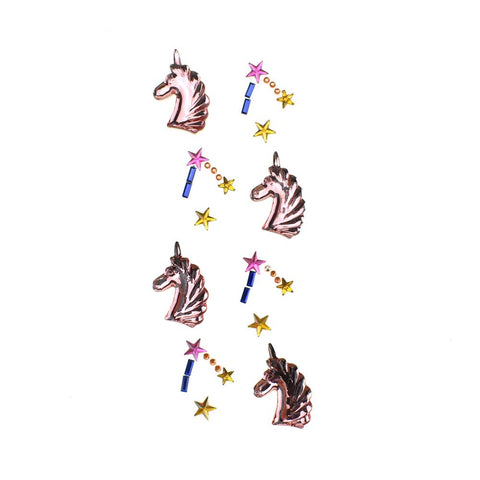 Unicorn Bling Gem Accent Stickers,12-Piece