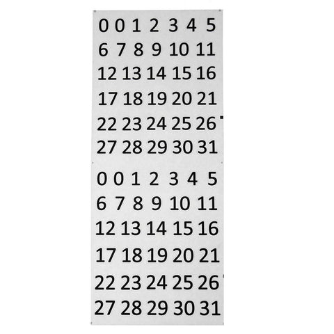Calendar Number Medley Paper Stickers, Black, 66-Count