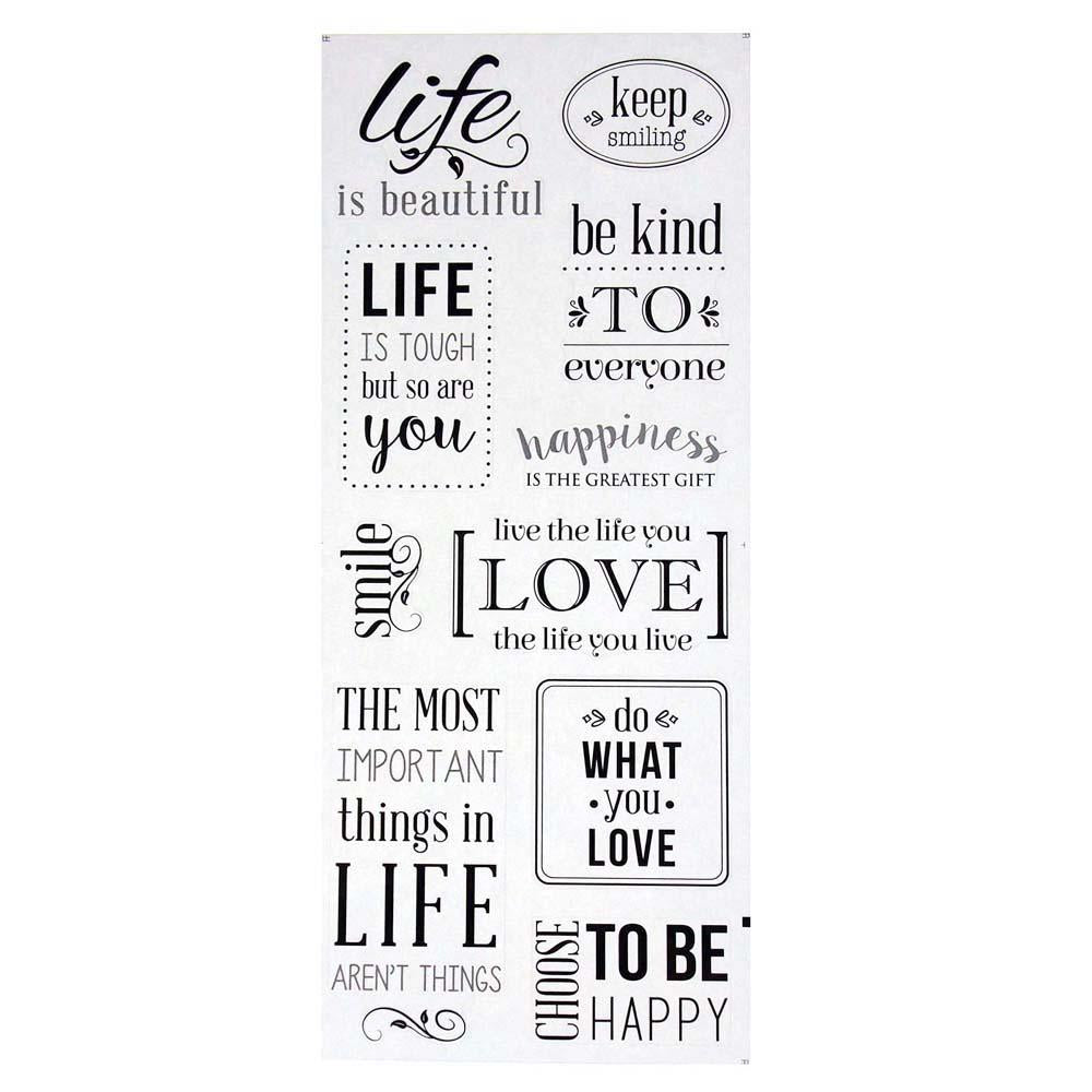 Life Is Beautiful Clear Photo Safe Stickers, 10-Count
