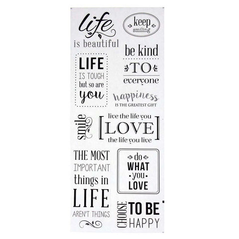 Life Is Beautiful Clear Photo Safe Stickers, 10-Count