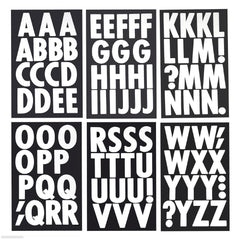 Big Font Alphabet Letter Stickers, Caps, 3-inch, 82-piece