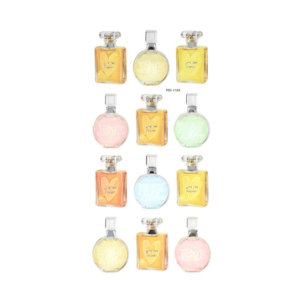 Perfume Bottles Foil Accented Puffy Stickers, 12-Piece
