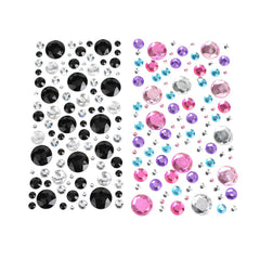 Round Bubble Gems 3D Rhinestone Stickers, 100-Piece