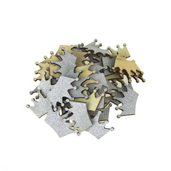 Royal Crown Glitter Wood Favors, 1-1/2-Inch